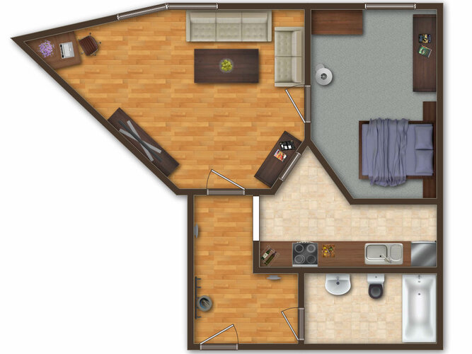 Grundriss der Wohnung