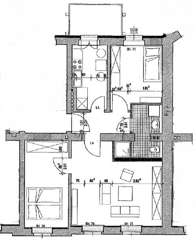 Grundriss der Wohnung