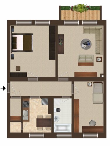 Grundriss der Wohnung