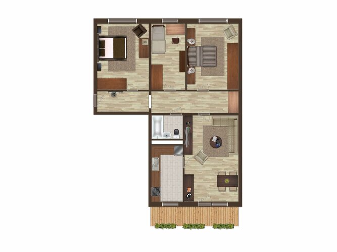 Grundriss der Wohnung