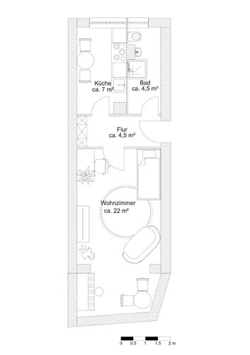 Grundriss der Wohnung
