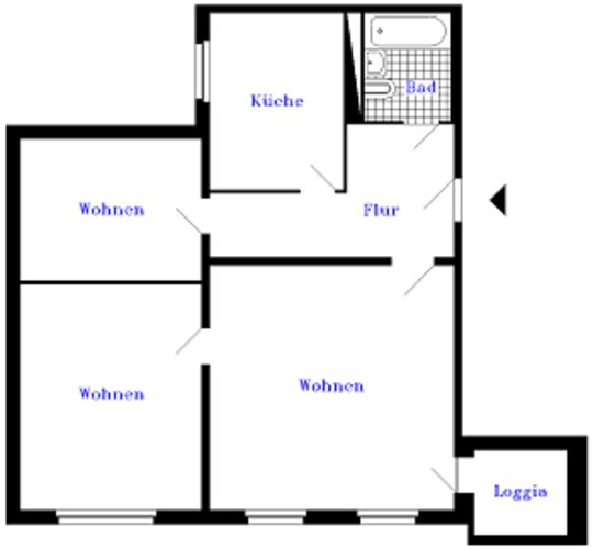 Grundriss der Wohnung