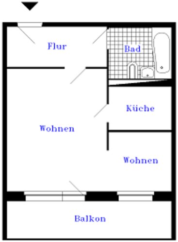 Grundriss der Wohnung