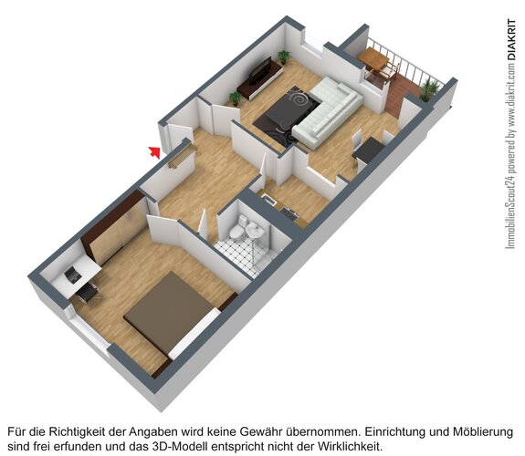 Grundriss der Wohnung
