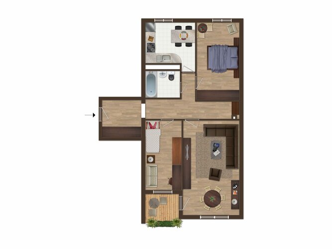 Grundriss der Wohnung
