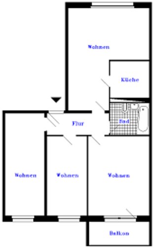 Grundriss der Wohnung