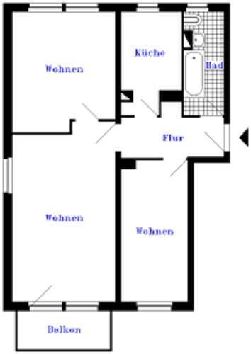 Grundriss der Wohnung
