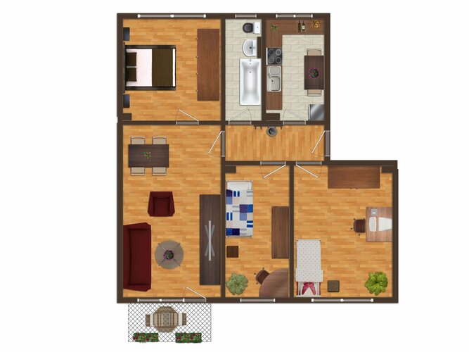 Grundriss der Wohnung