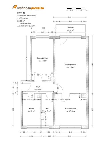 Grundriss der Wohnung