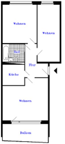 Grundriss der Wohnung