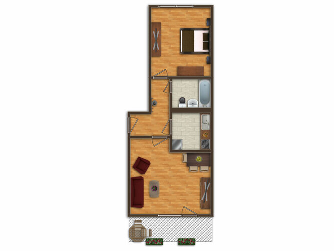Grundriss der Wohnung