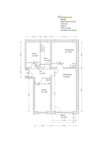 Grundriss der Wohnung