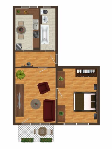 Grundriss der Wohnung