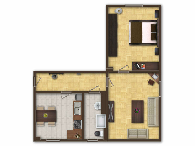 Grundriss der Wohnung