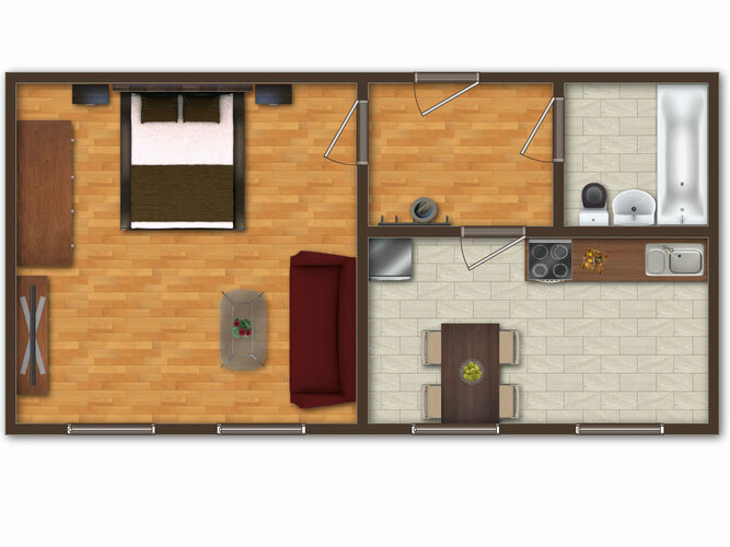 Grundriss der Wohnung
