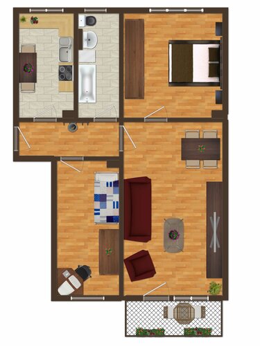 Grundriss der Wohnung