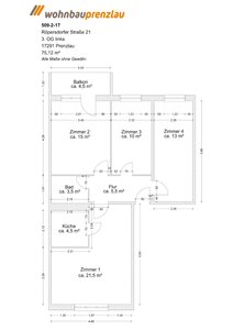 Bild 2 zum Mietangebot Familienwohnung am Stadtrand.