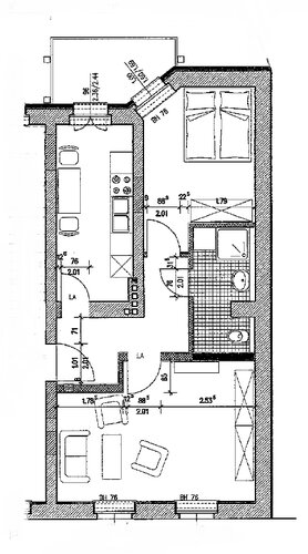 Grundriss der Wohnung