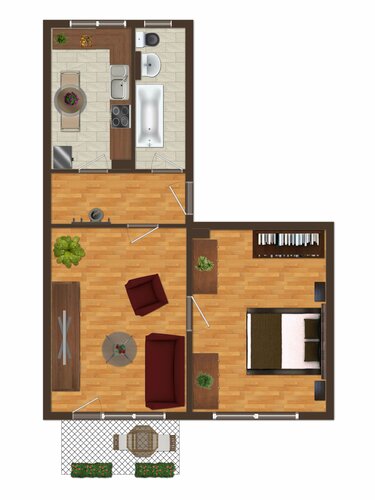 Grundriss der Wohnung