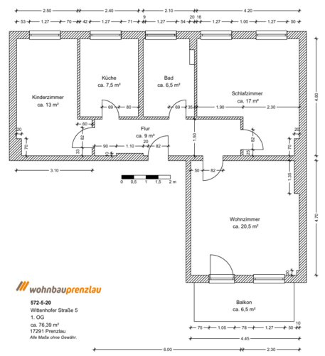 Grundriss der Wohnung